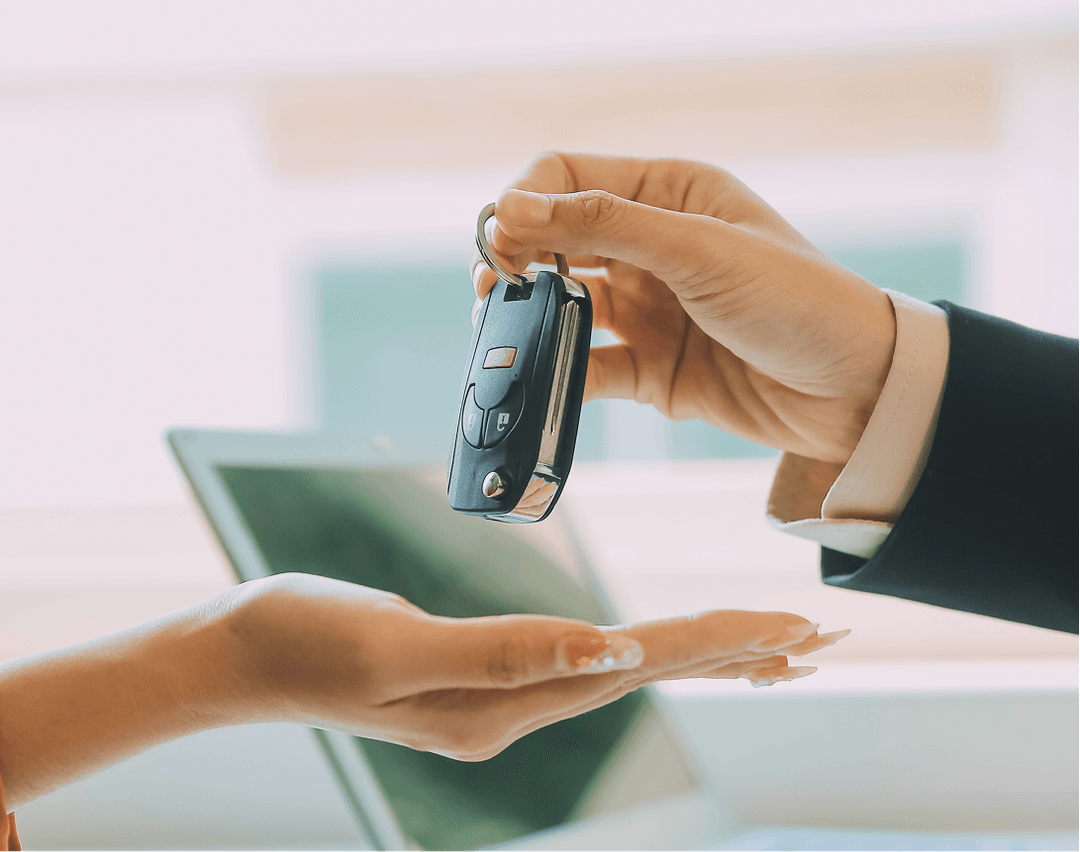 Handing over car keys