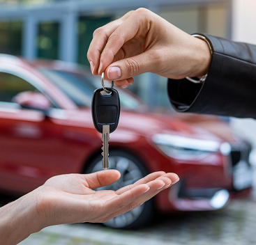 Handing over car keys